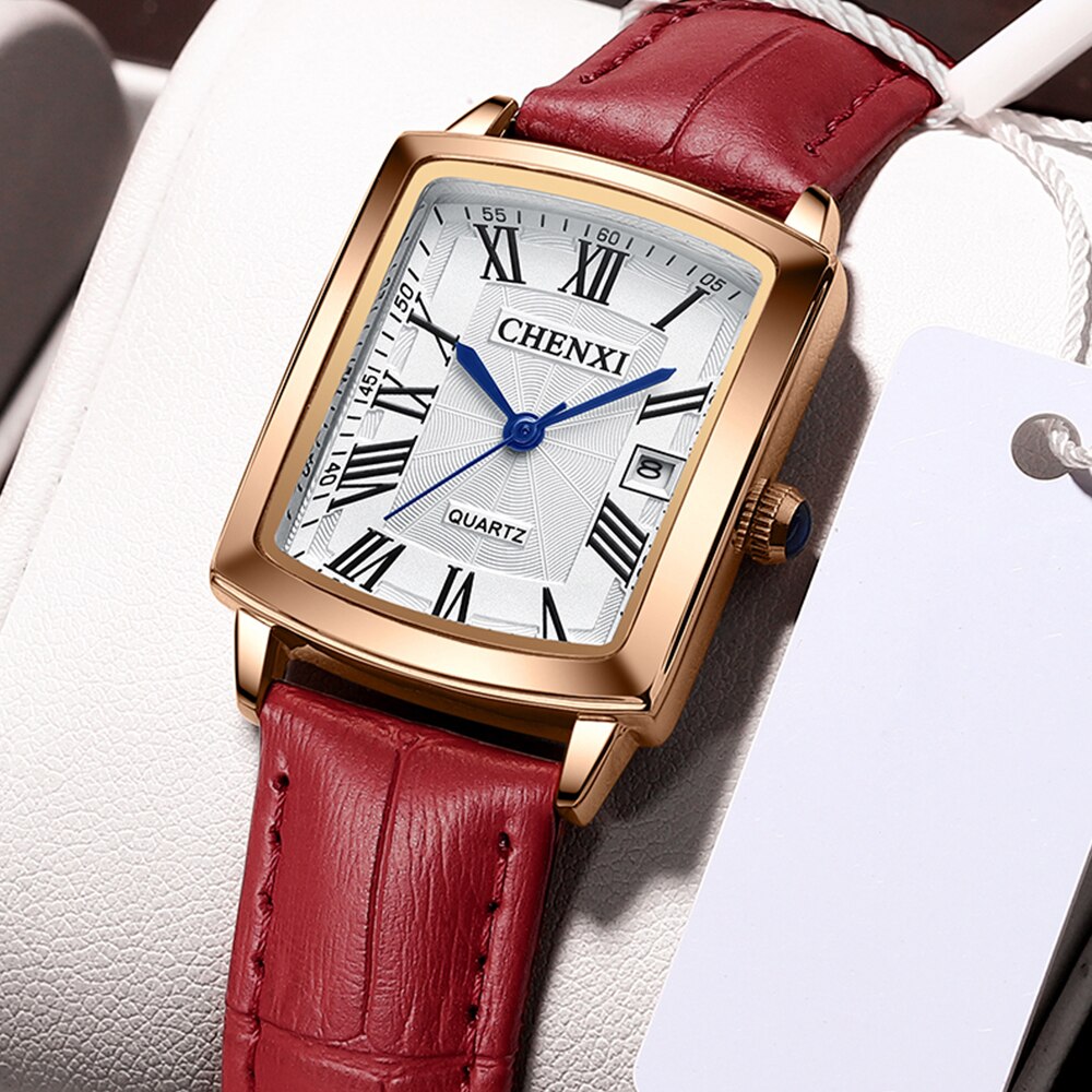 CHENXI Fashion Women Watches Top Brand Luxury Waterproof Ladies  Quartz Watch Leather Strap Wristwatch Female Clock Montre Femme