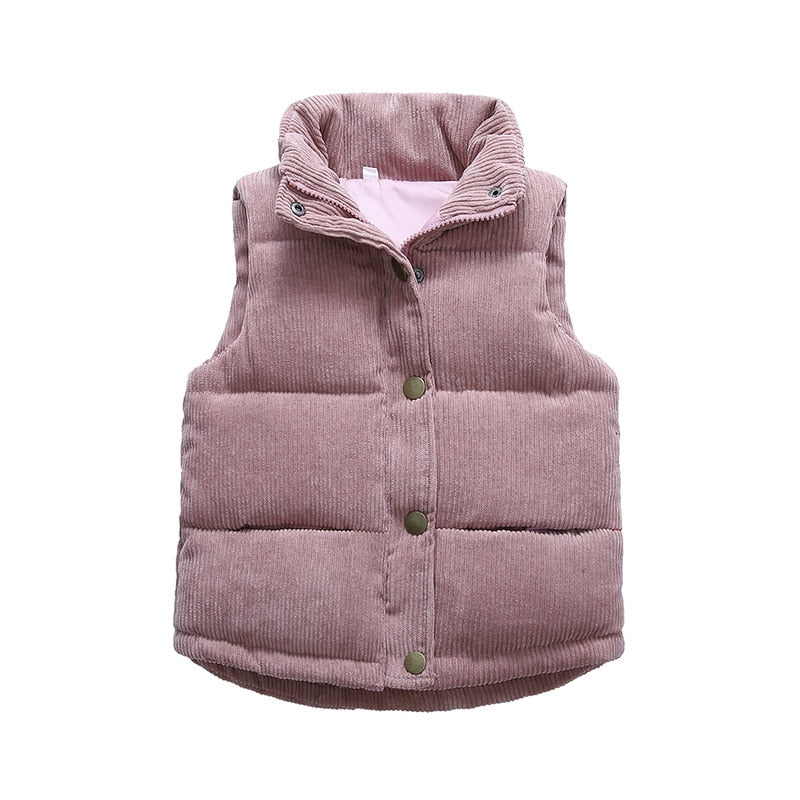 2021 Autumn Children Warm Thicken Vest Baby Cotton Waistcoat Kids Outerwear Coat Children Clothing Boys Girls Brand Jackets Vest