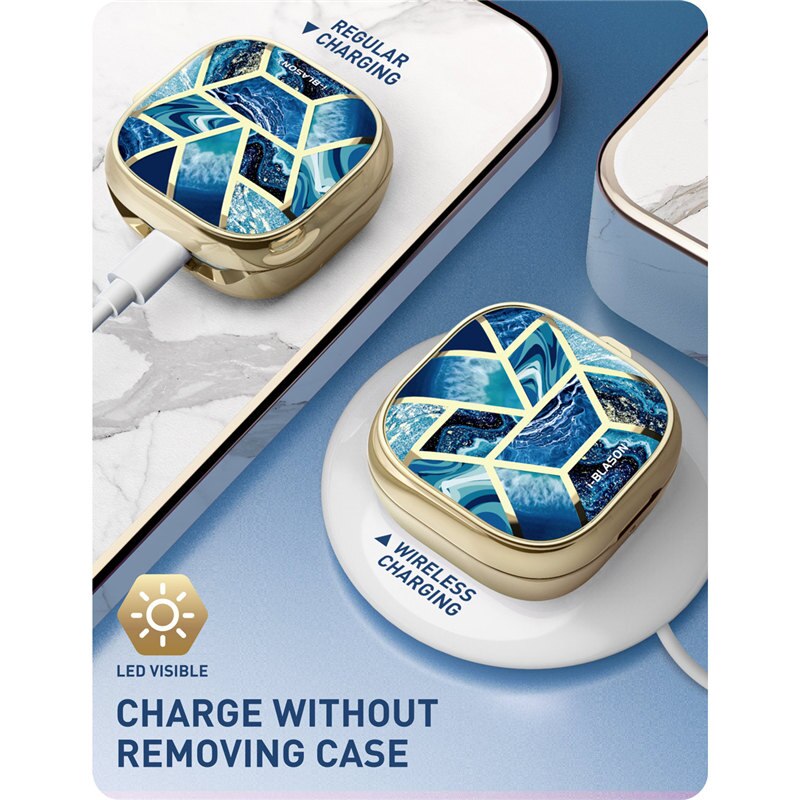 For Samsung Galaxy Buds Live (2020)/Buds Pro (2021)/Buds 2 (2021)/Buds 2 Pro (2022) I-BLASON 360° Protective Case with Lanyard