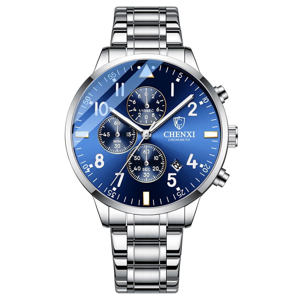 CHENXI Fashion New Men Watches Sport Waterproof Top Brand Luxury Chronograph Quartz Watch Full Steel Men Clock Relogio Masculino