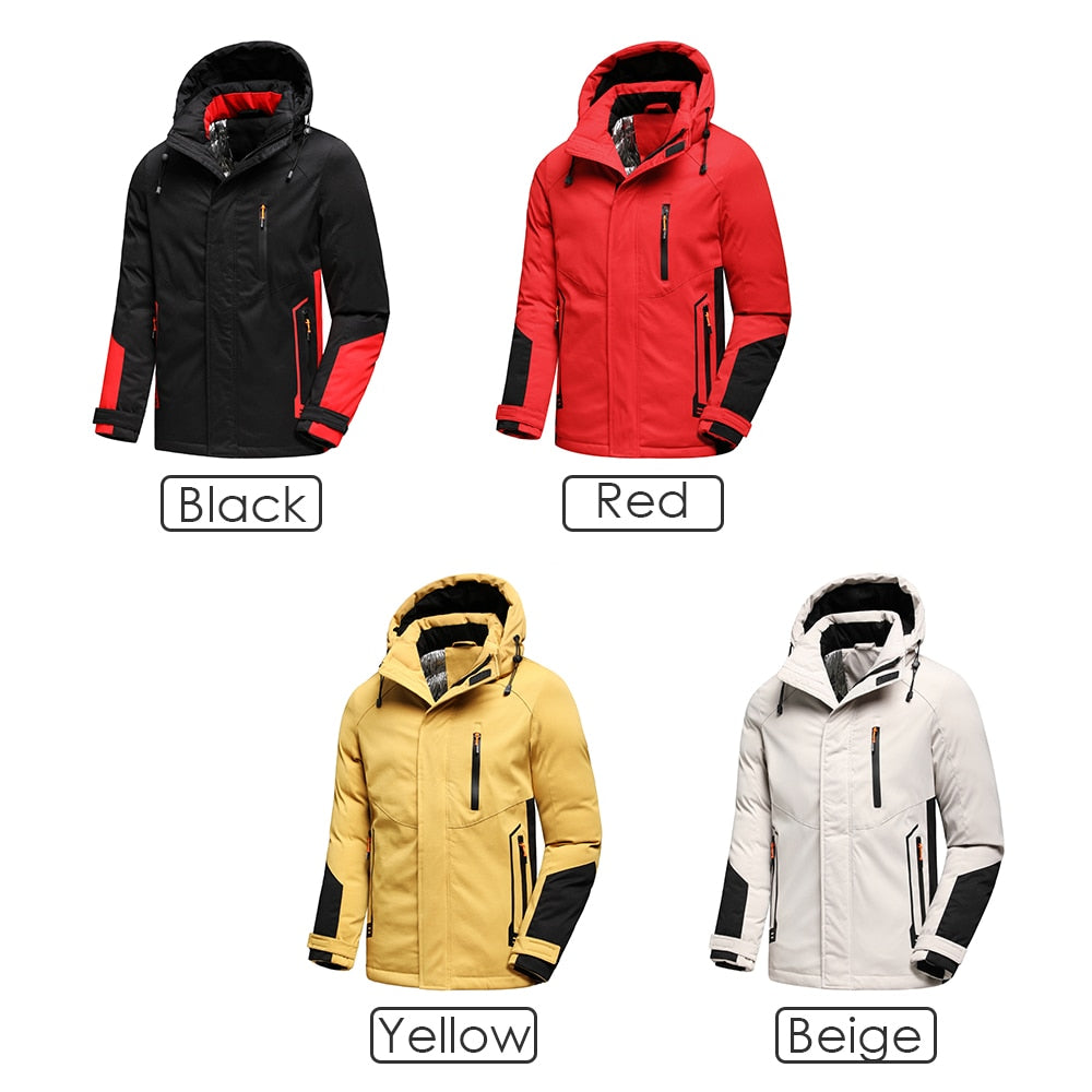5Xl Plus Men 2022 Winter New Outwear Thick Warm Parkas Jacket Coat Men Outdoor Casual Windproof Pocket Detachable Hat Parka Men