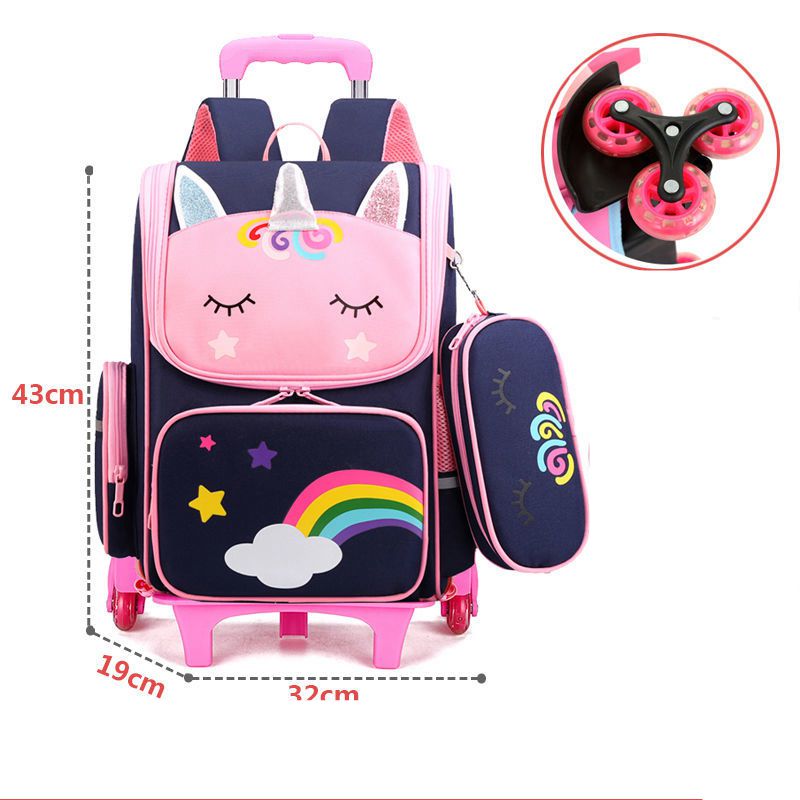 School Wheeled Backpack bag set for girls Trolley Bag with Wheels  school Rolling Backpack Bags Kids Rolling Bacpack Trolley Bag