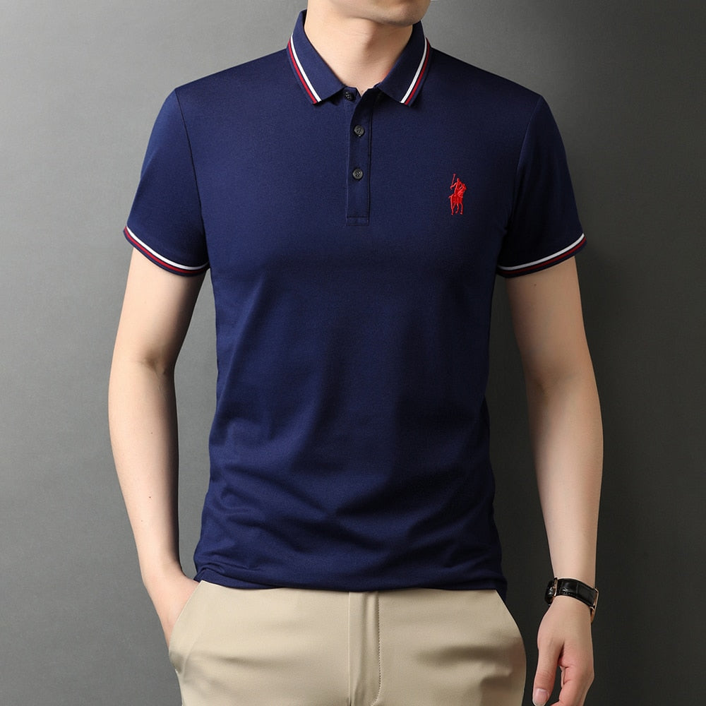 Top Grade New Designer Logo Brand Summer Mens Polo Shirts With Short Sleeve Turn Down Collar Casual Tops Fashions Men Clothing