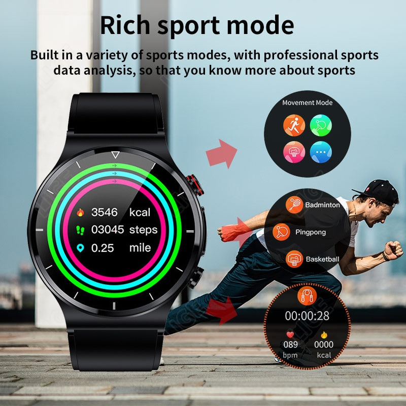 Smart Watch Men- LIGE 2022 ECG+PPG Smart Watch Men Blood Pressure Heart Rate Watches IP68 Waterproof Fitness Tracker Smartwatch For Huawei Xiaomi