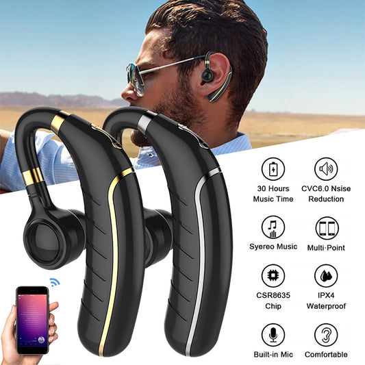 Hands-free Wireless Bluetooth Earphone Bluetooth Headset Headphones Earbud with Microphone Earphone Case for IPhone Xiaomi