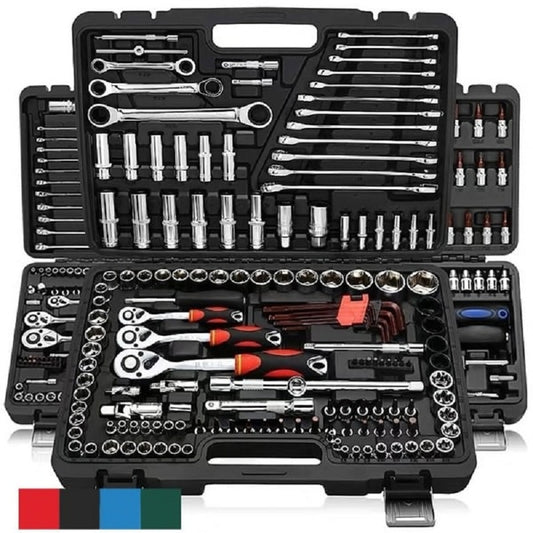 46pcs Tool Sets Car Repair Tool Kit Wrench Set Head Ratchet Pawl Socket Spanner Screwdriver Professional Metalworking Tool Kit