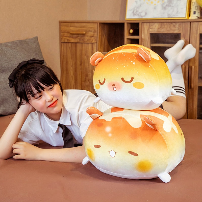 Cute Stuffed Bread Animal Plush Toy Cartoon Animal Shiba Inu Dog Bear Doll Soft Nap Sleeping Pillow Cushion Girls Gift