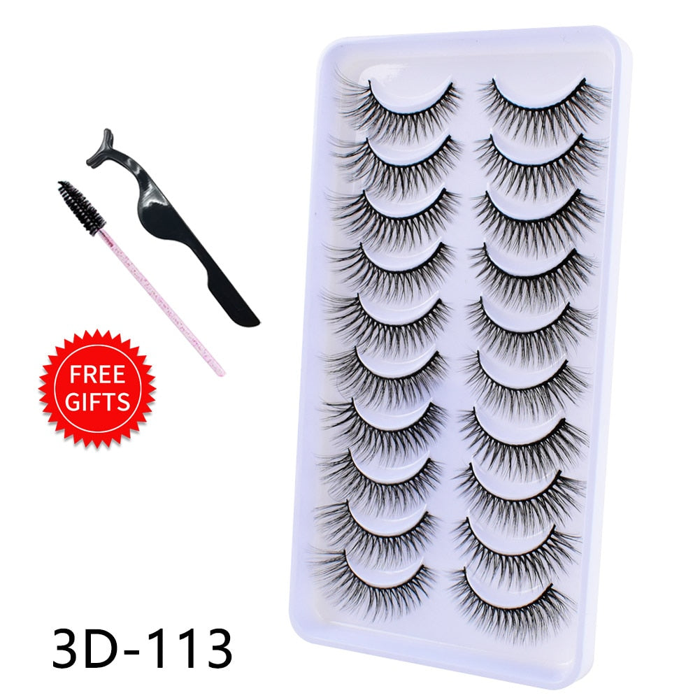 5/10Pairs 3D Mink Lashes Natural Eyelashes Dramatic False Eyelashes Faux Cils Makeup Wholesale Fake Eyelash Extension maquiagem