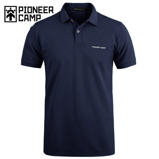 Pioneer Camp Brand Clothing Men Polo Shirt Men Business Casual Solid Male Polo Shirt Short Sleeve High Quality Pure Cotton