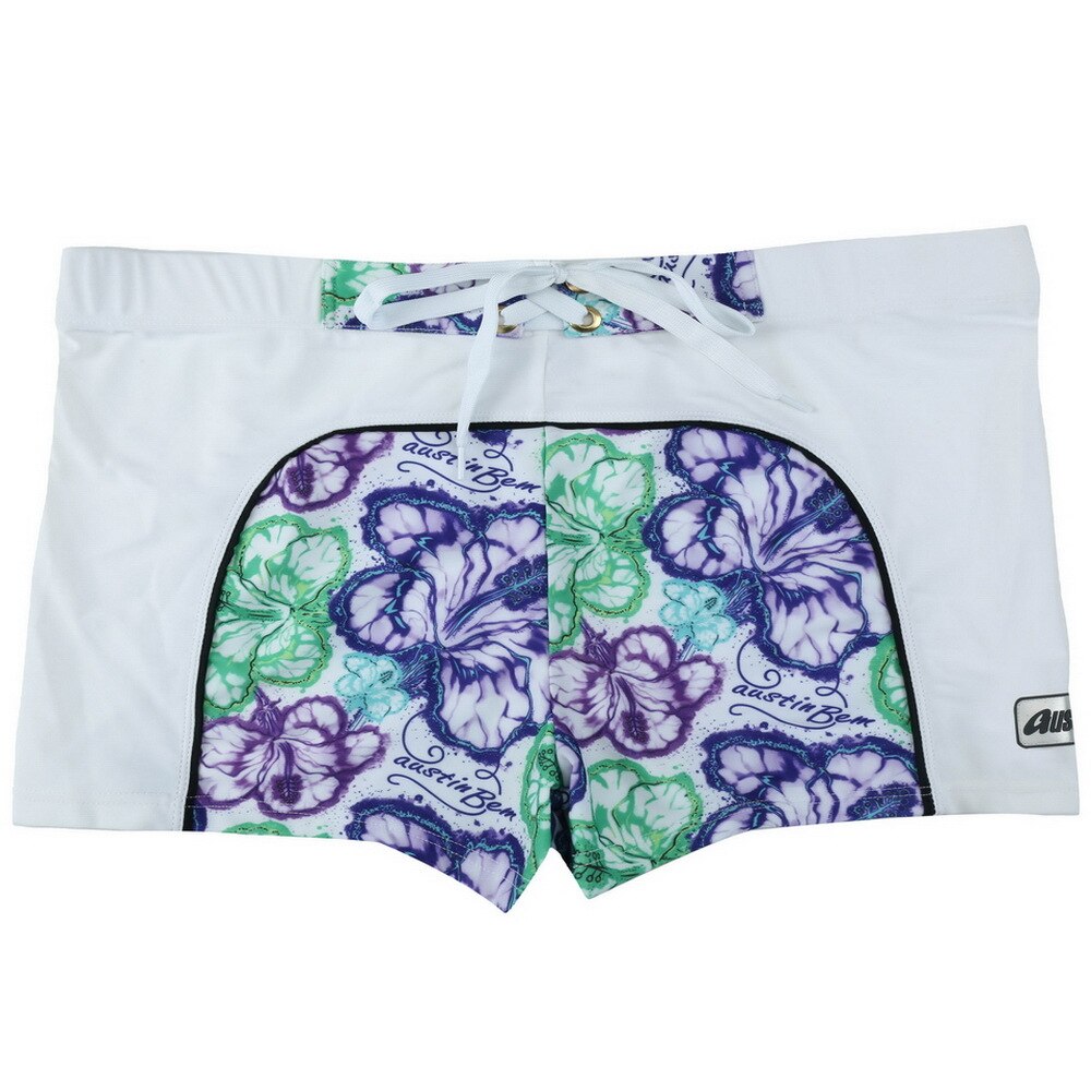 Heavywood Summer Men&#39;s Swimming Trunks Waterproof Swimwear Shorts Color Printed Nylon Boxer Swimsuit Male Swim Surf Beach Shorts