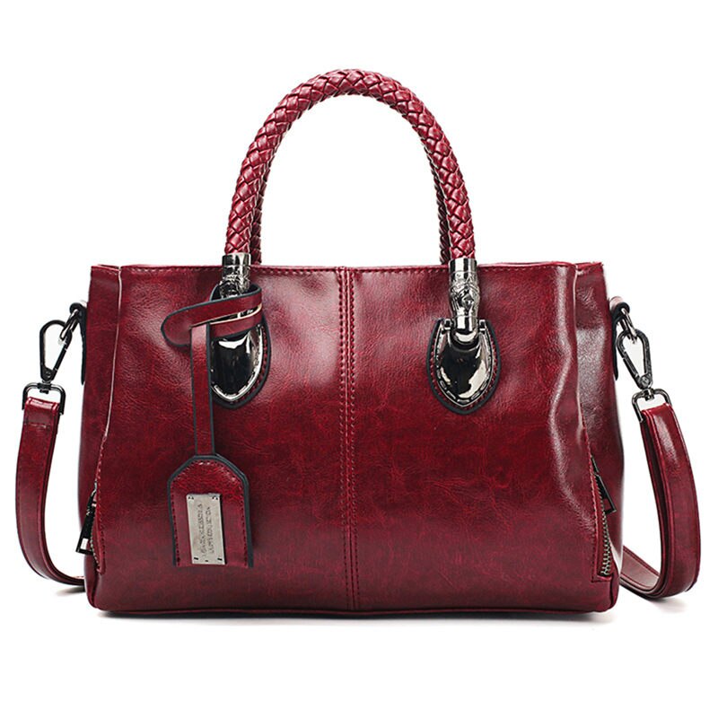 Vintage Oil Wax leather luxury handbags women bags designer ladies hand bags for women 2022 bag sac a main Femme Bolsa Feminina