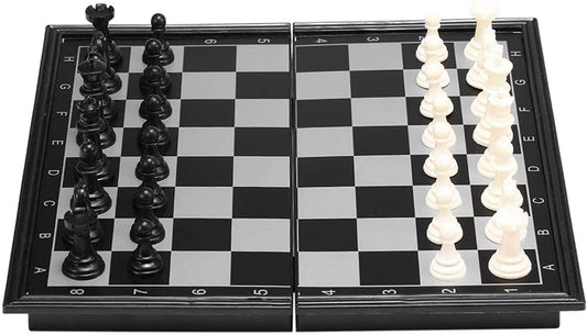 33CM Inches Magnetic Travel Chess Set with Folding Chess Board for Beginner, Kids and Adults