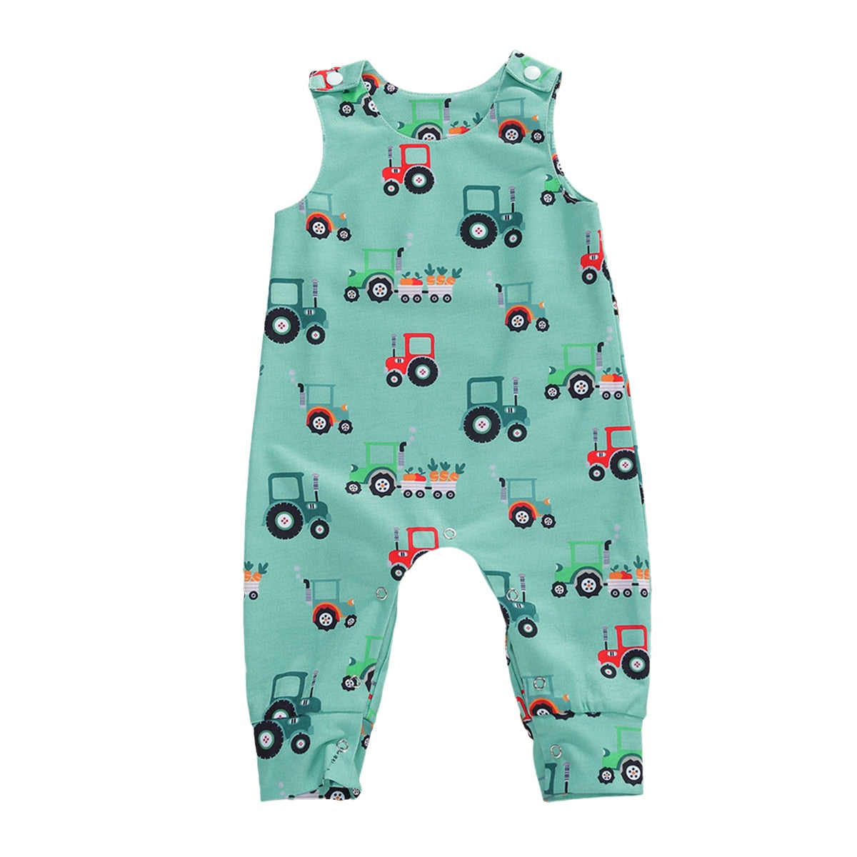 Citgeett Summer Newborn Baby Boys Girls Cotton Romper Sleeveless Button Jumpsuit Playsuit Overalls Casual Outfits