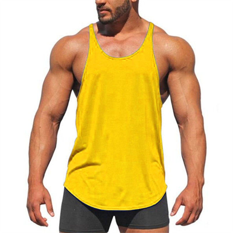 New Gym Tank Top Summer Brand Cotton Sleeveless Shirt Casual Fashion Fitness Stringer Tank Top Men bodybuilding Clothing M-XXL