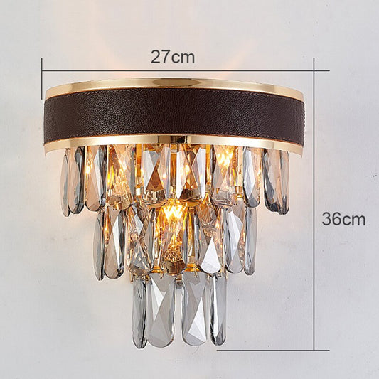 Modern Light Luxury Crystal Wall Lamp Living Room Bedroom Tv Wall Bedroom Bedside Led Lights