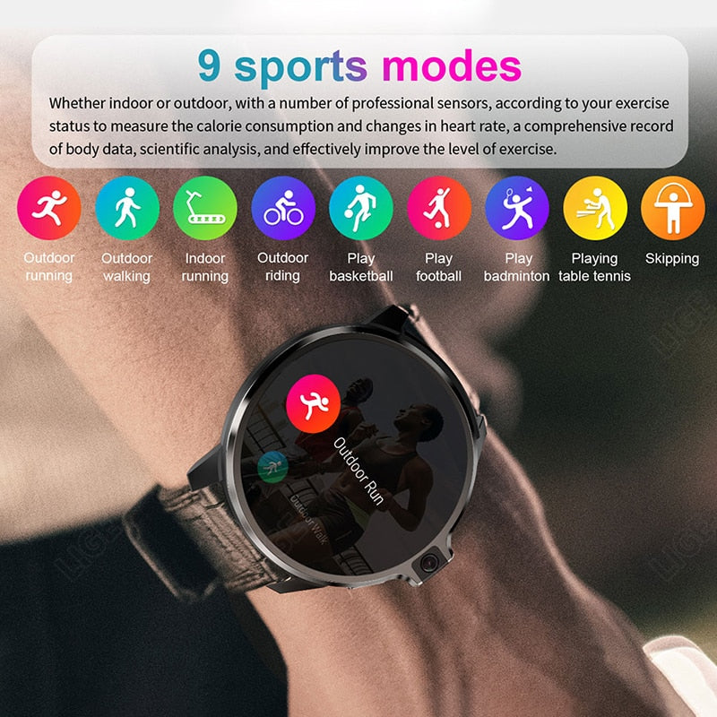 Smart Watch Men - LIGE 4G Smart Watch Men GPS WIFI SIM Card Bluetooth Call IP67 Waterproof Smartwatch Camera Monitor Tracker Location Phone Watch