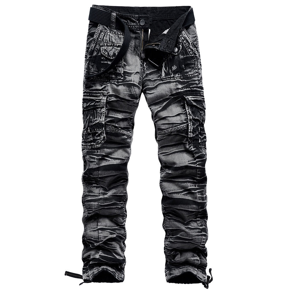 High Quality Mens Cargo Pants Casual Fashion Jogger Pants Military Army Green Tactical Pants Camouflage Sweatpants Plus Size 40