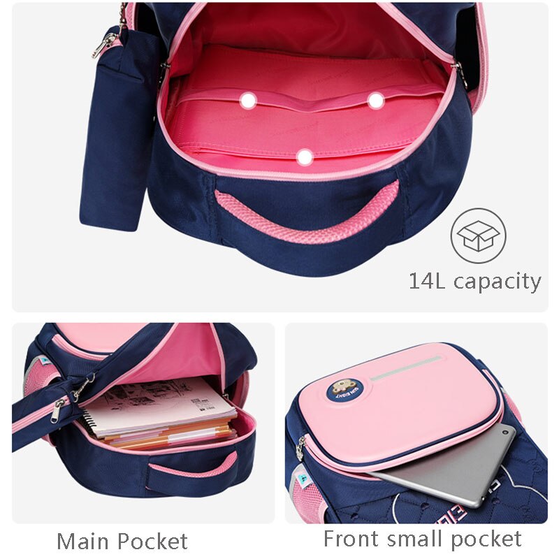 SUN EIGHT First Class Children Backpack School Bags For Girls Waterproof Nylon Primary School Backpacks 14L