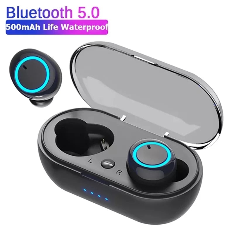 2021 TWS Wireless Bluetooth 5.0 Earphone Touch Control 9D Stereo Headset with Mic Sport Earphones Waterproof Earbuds LED Display