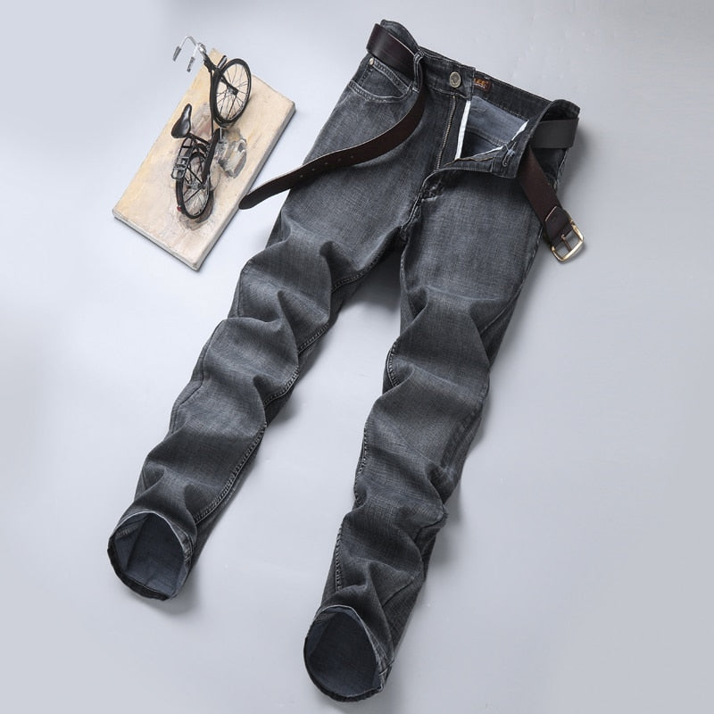 2022 Spring Autumn Men&#39;s Stretch Straight Fit Jeans Men&#39;s Denim Pants Brand New Style Trousers Mens Wear