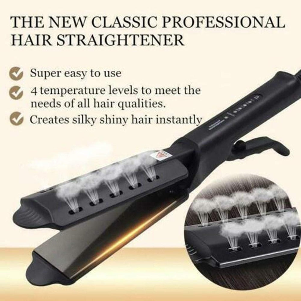 Steam Iron Hair Straightener Ceramic Ionic Four-gear Flat Iron Straightening Professional Hair Straighteners Steam Straightener