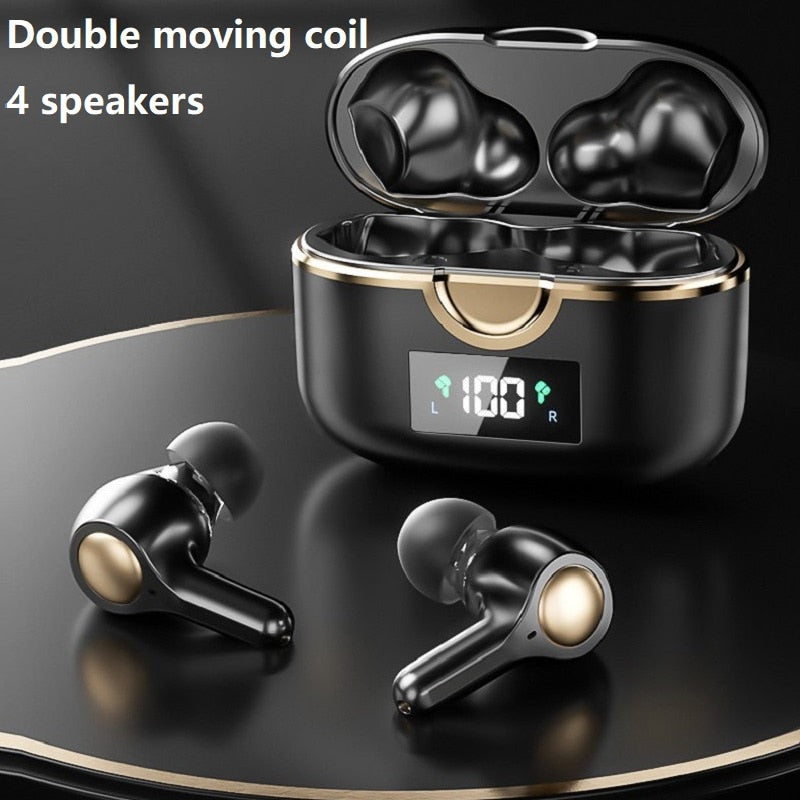 TWS Bluetooth 5.0 Earphones Noise Cancelling LED Display Wireless Headphone Sports Waterproof Earbuds Headsets With 4 Microphone