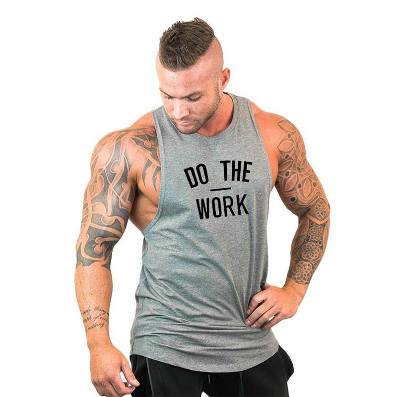 New Gym Tank Top Summer Brand Cotton Sleeveless Shirt Casual Fashion Fitness Stringer Tank Top Men bodybuilding Clothing M-XXL