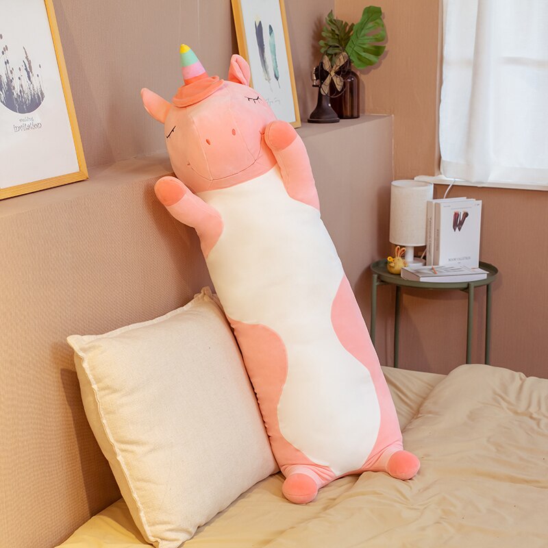 70/90/120CM Cartoon Animal Dinosaur Unicorn Cat Plush Toys Stuffed Soft Long Sleeping Pillow Dolls Children Birthday Gift