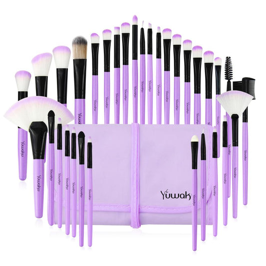 32Pcs Makeup Brush Sets Professional Cosmetics Blusher Tools Eyebrow Powder Makeup Sponge Soft Hair Foundation Shadows With Bag