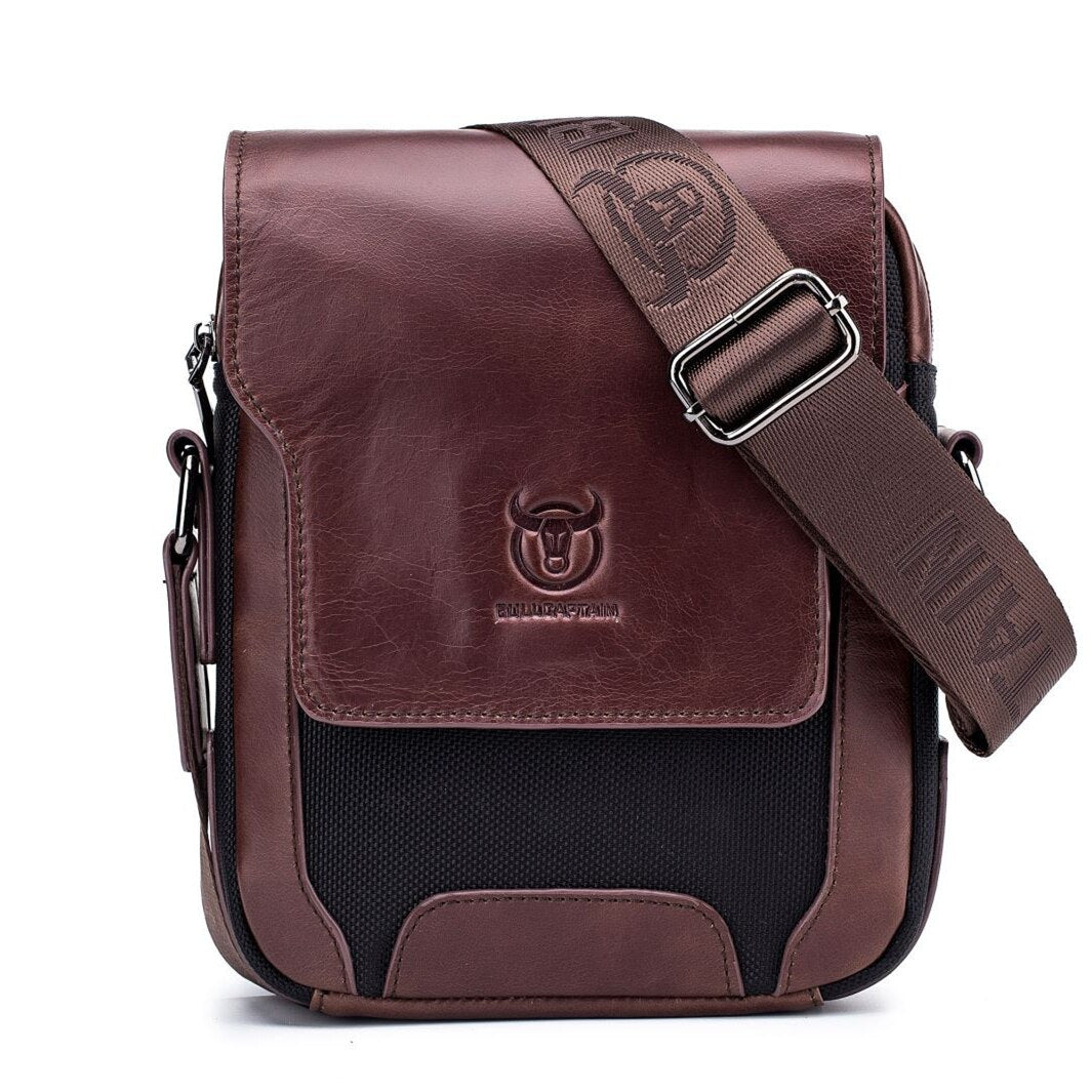 Genuine Leather Shoulder Bag 2020 Luxury Men&#39;s Cross-Body Messenger  Male Causal Business Handbag Travel Day Pack Unisex