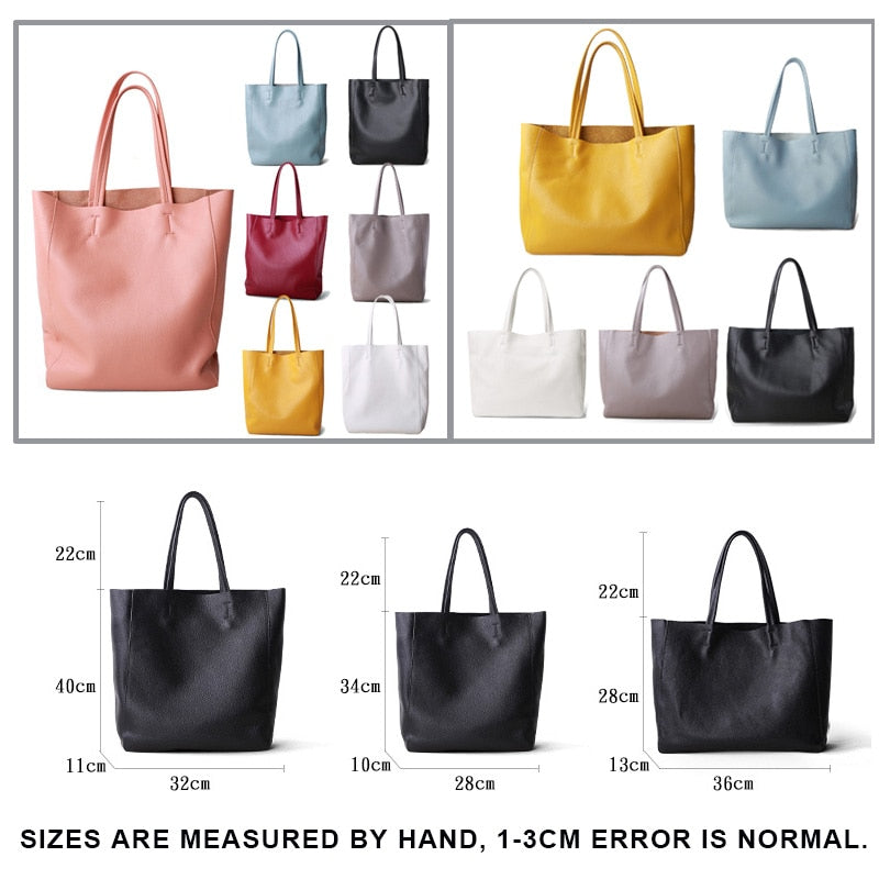 Women Luxury Bag | Casual Tote Female| Lemon Yellow Fashion Shoulder Handbag Lady Cowhide Genuine Leather| Shoulder Shopping Bag www.chishtismart.com