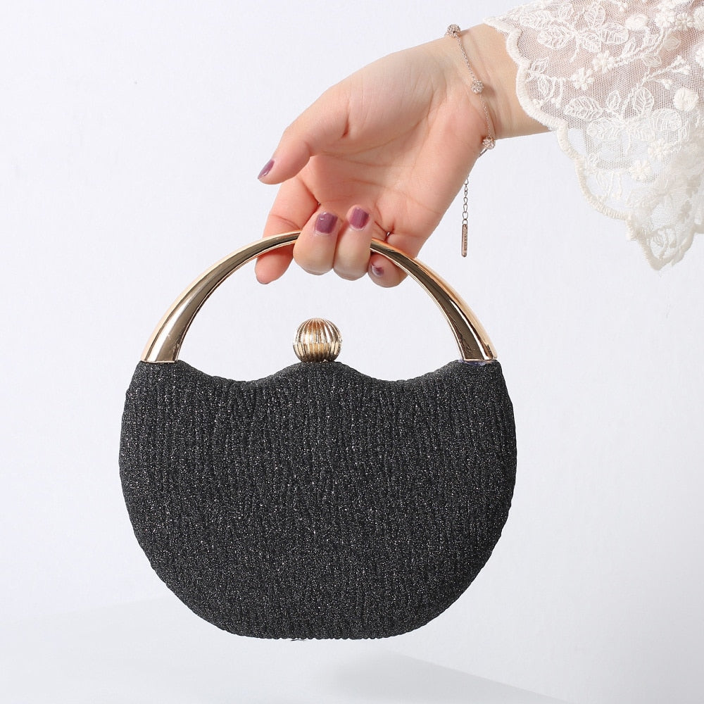 Luxury Designer Evening  Bags For Women Purses And Handbags Fashion Dinner Wedding Party Bag Bead Silver Clutch Bag Monedero