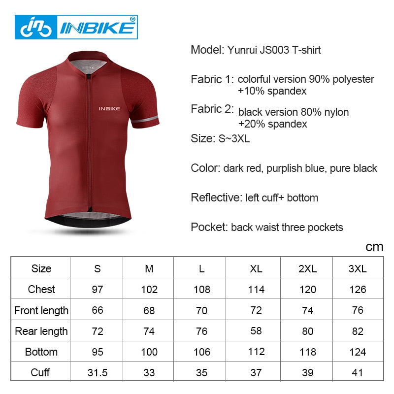 INBIKE Pro Cycling Jersey MTB Bike Summer Short Sleeve Clothes Ropa Ciclismo Fitness Shirt New Men Bicycle Jerseys Clothes JS003