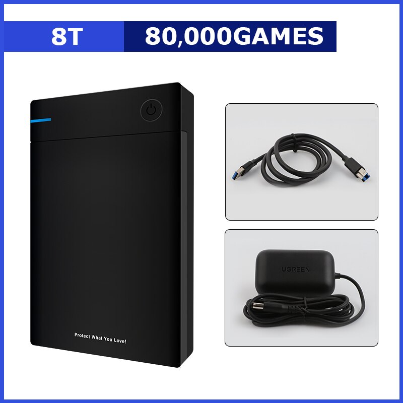 12T Hyperspin External Hard Drive With 100000+ Retro Games For PS3/PS2/PS1/PSP/SS/X BOX/Game Cube/WII Portable HDD For Windows