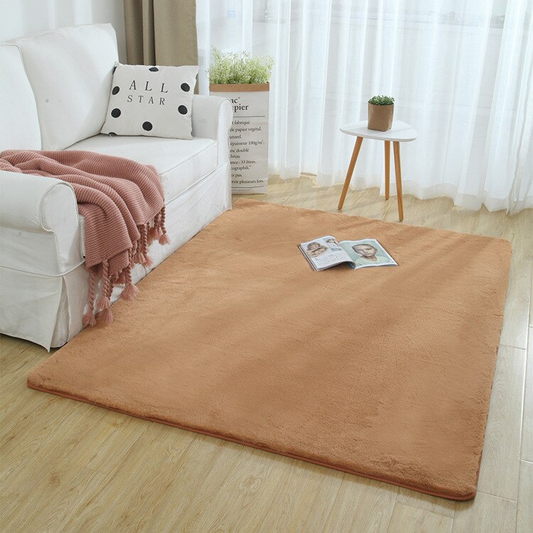 Newest Super Soft Fluffy Rug Large Area Mat Faux Fur Rug Home Decor Modern Solid Rabbit Shaggy Fur Carpet Living-room Bedroom