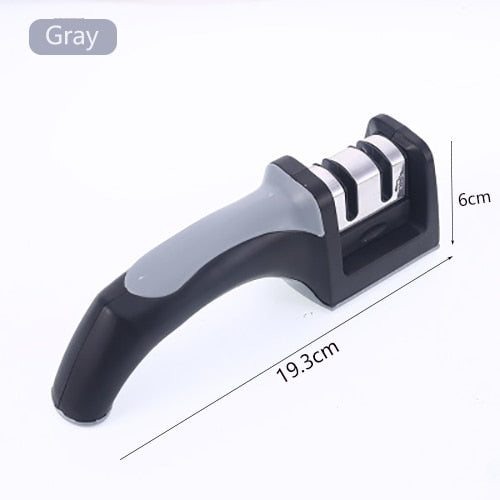 Knife Sharpener Stainless Steel 3 Stages Professional Kitchen Tool Sharpening Stone Manual Kitchen Grindstone Grinder Tools  Des