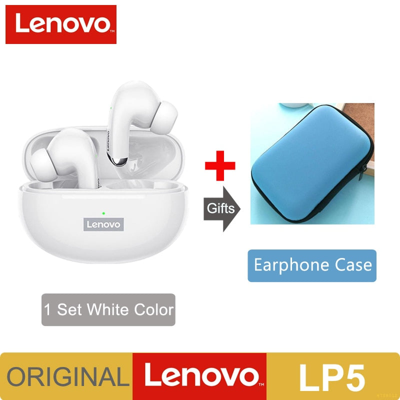 Lenovo LP5 Mini Bluetooth Earphone IPX5 Waterproof Wireless Earbuds for iPhone 13 Xiaomi Headphone With Dual Mic LP40 Upgraded