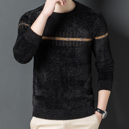 New Brand Luxury Soft Sweater Men Top Quality Warm Knitred Wool Pullover Slim Fit Jumpers Korean Casual Men Clothing Y454