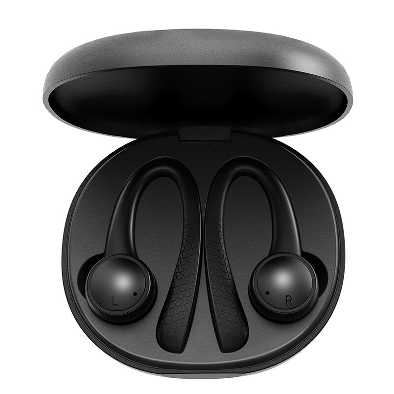 TWS Sports Wireless Earphone Bluetooth Headphone Ear Hook with Microphone Waterproof Running Noise Cancelling Stereo Earbuds
