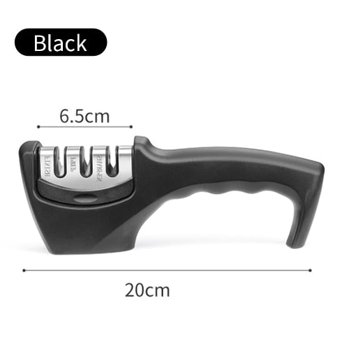 Knife Sharpener Stainless Steel 3 Stages Professional Kitchen Tool Sharpening Stone Manual Kitchen Grindstone Grinder Tools  Des