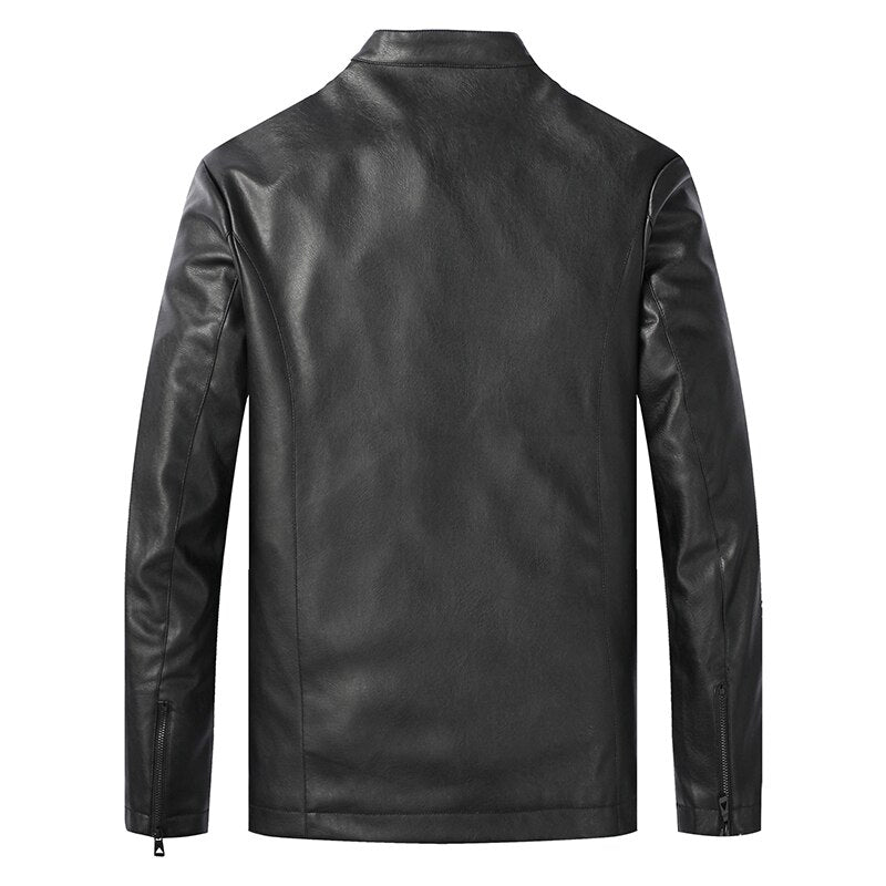 Men Jacket Leather 2020 News Motorcycle Men&#39;s Leather Lapel Versatile Personality Slimming Zipper Pocket Men&#39;s Wash Leather Coat