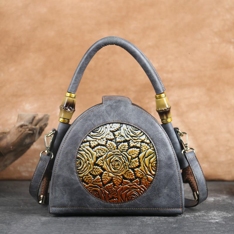 MOTAORA Retro Women Bag Handmade Embossed Handbag For Women High Quality Leather Shoulder Bag Ladies Luxury Vintage Bags Female