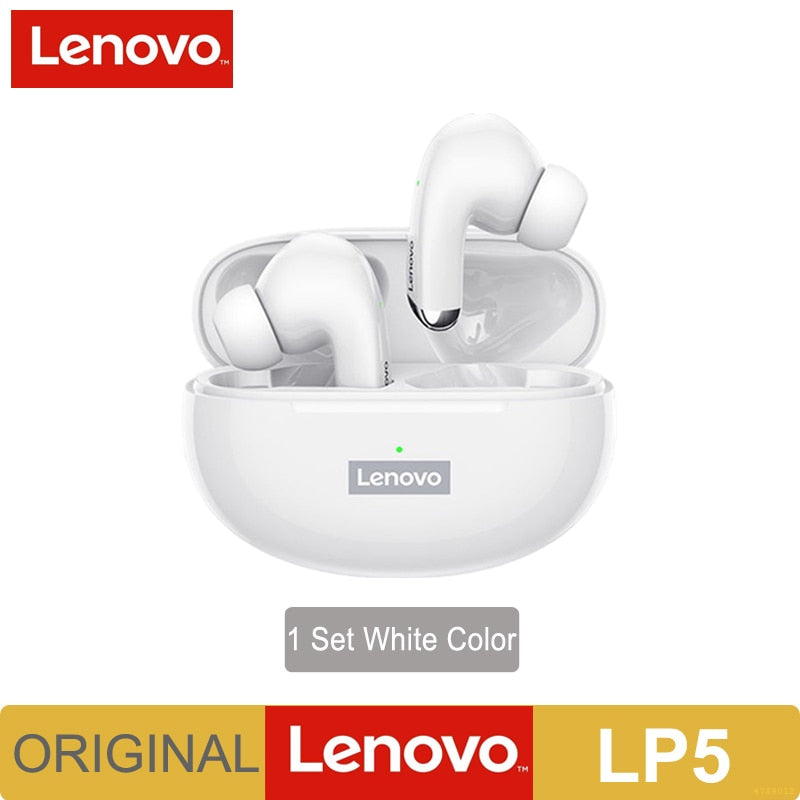 Lenovo LP5 Mini Bluetooth Earphone IPX5 Waterproof Wireless Earbuds for iPhone 13 Xiaomi Headphone With Dual Mic LP40 Upgraded