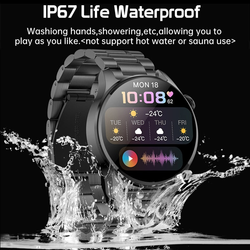 Smart Watch Men- LIGE New Bluetooth Call Smart Watch Men Full Touch Sport Fitness Watches Waterproof Heart Rate Steel Band Smartwatch Android iOS