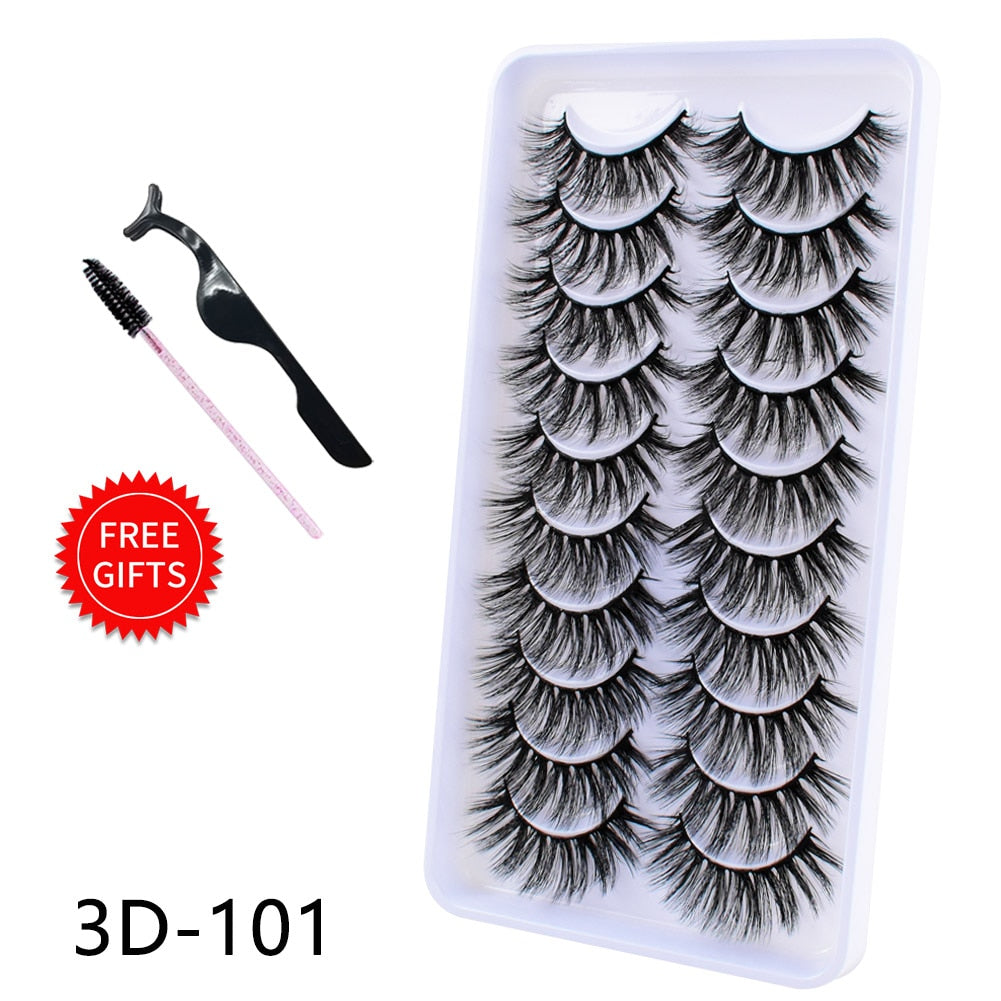 5/10Pairs 3D Mink Lashes Natural Eyelashes Dramatic False Eyelashes Faux Cils Makeup Wholesale Fake Eyelash Extension maquiagem