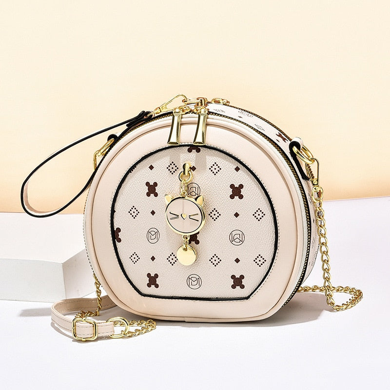 2021 new fashion messenger bag small round bag cosmetic bag casual all-match shoulder bag