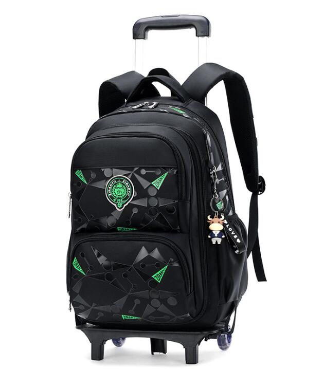 School backpack bag with wheels  School Rolling Bags Student wheeled Backpacks for boys Children School Trolley Bag On wheels