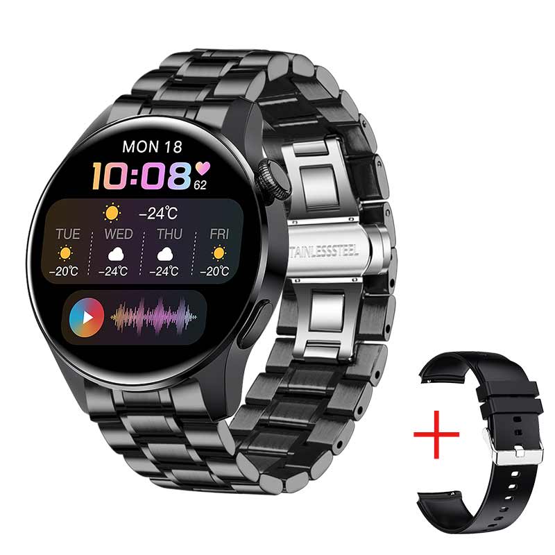 Smart Watch Men- LIGE New Bluetooth Call Smart Watch Men Full Touch Sport Fitness Watches Waterproof Heart Rate Steel Band Smartwatch Android iOS