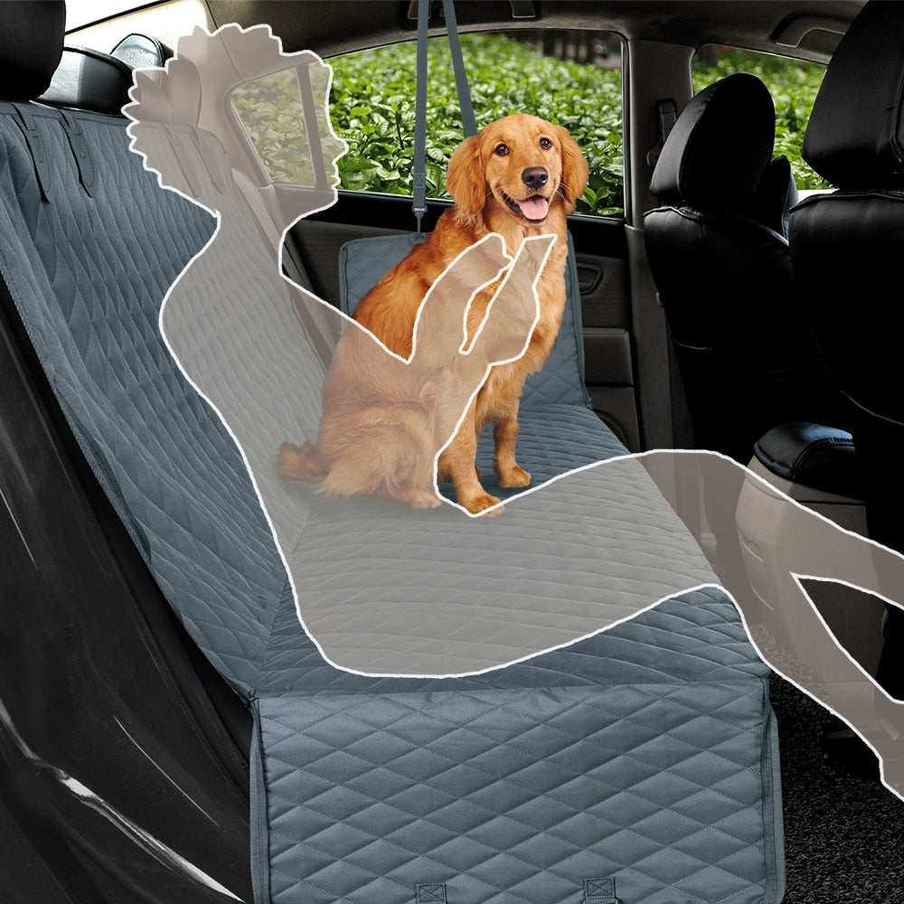 Pet Travel Dog Car Seat Cover- Waterproof Pet Travel Dog Carrier Hammock Car Rear Back Seat Protector Mat Safety Carrier for Dogs