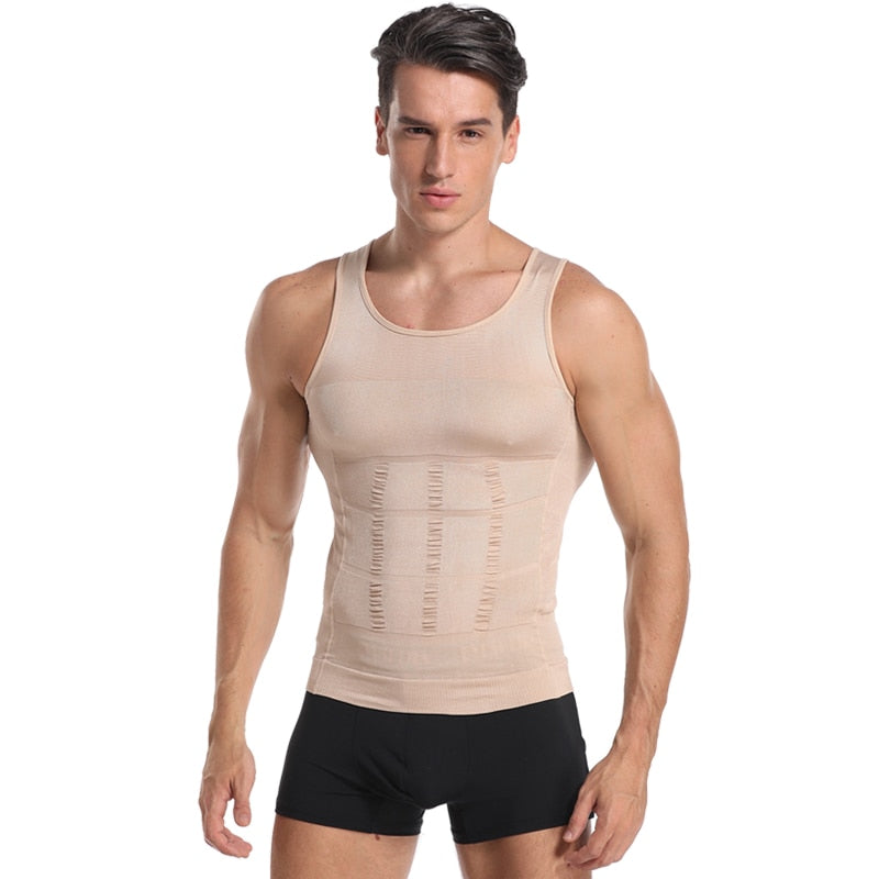 Be-In-Shape Men&#39;s Slimming Vest Body Shaper Belly Control Posture Gynecomastia Compression Shirt Underwear Waist Trainer Corset